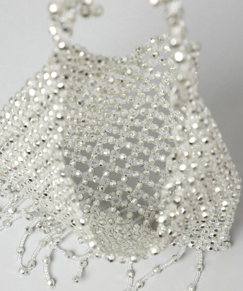 A part by（アパートバイ）の「ビーズフリンジバッグ（ハンドバッグ・レディース・シルバー・FREE）」の14枚目の写真