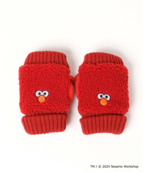 niko and...（ニコアンド）の「【SESAME STREET(セサミストリート)】コラボ フワフワハンドウォーマー（アームカバー・レディース・イエロー/ブルー/レッド・FREE）」の10枚目の写真
