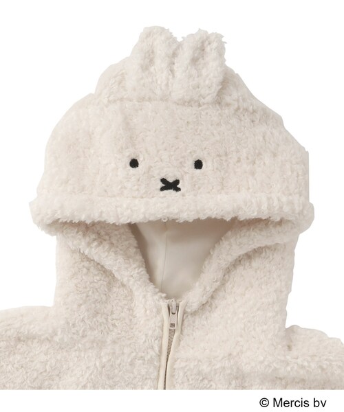 OPAQUE.CLIP（オペークドットクリップ）の「◆【Dick Bruna × OPAQUE.CLIPコラボ】ジップアップパーカー ミッフィー（パーカー・レディース・オフホワイト/チャコールグレー・99）」の5枚目の写真