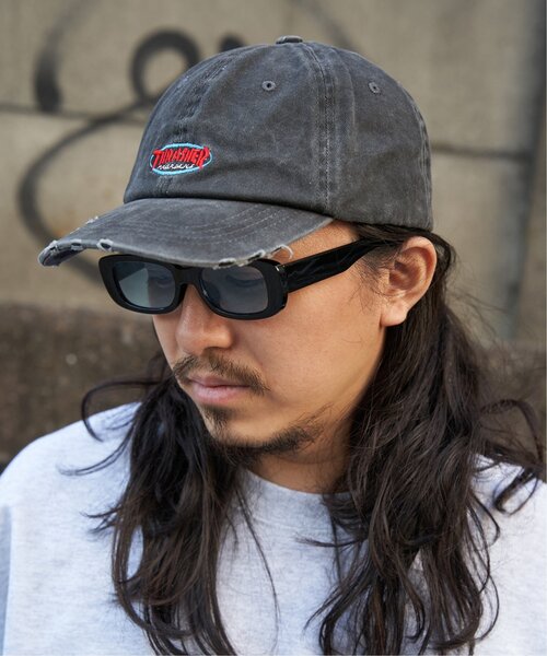 VENCEEXCHANGE（ヴァンスエクスチェンジ）の「THRASHER スラッシャー ダメージキャップ（キャップ・メンズ・レッド/ブラック・フリー）」の3枚目の写真