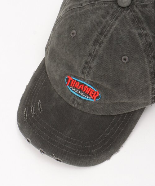 VENCEEXCHANGE（ヴァンスエクスチェンジ）の「THRASHER スラッシャー ダメージキャップ（キャップ・メンズ・レッド/ブラック・フリー）」の8枚目の写真