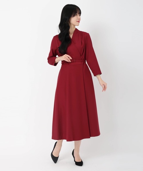 ベルト付きカシュクールワンピース　ストロベリーフィールズ ベルト付きカシュクールワンピース（ワンピース）｜STRAWBERRY-FIELDS