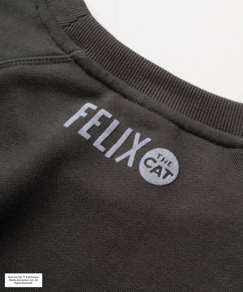 THE FELiX(フェリクス)の「【0】【FELIX THE CAT/フィリックス・ザ・キャット】ベースボール&フロッキープリント ラグラン切替 スウェット(スウェット・レディース・キナリ/サックスブルー/アイボリー/ダークグレー/チャコールグレー/ライトブルー・M/L/XL)」の11枚目の写真