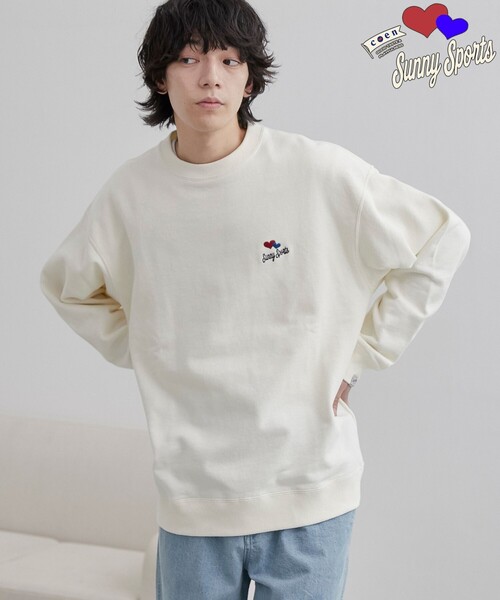 SunnySports（サニースポーツ）別注 ワンポイントハート刺繍スウェット（スウェット）｜coen（コーエン）