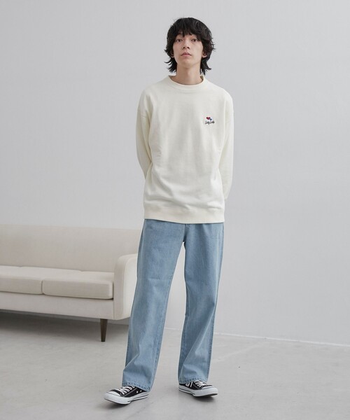 coen(コーエン)の「SunnySports(サニースポーツ)別注 ワンポイントハート刺繍スウェット(スウェット・メンズ・ホワイト/クリーム/ネイビー・M/L/XL)」の5枚目の写真