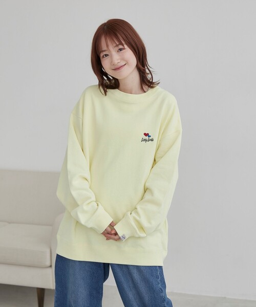 coen(コーエン)の「SunnySports(サニースポーツ)別注 ワンポイントハート刺繍スウェット(スウェット・メンズ・ホワイト/クリーム/ネイビー・M/L/XL)」の10枚目の写真