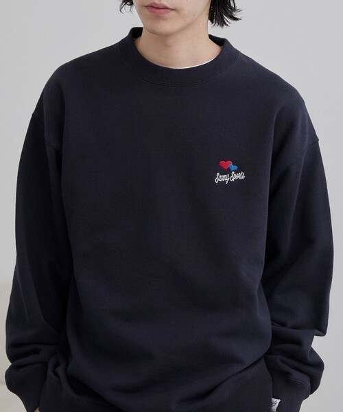 coen(コーエン)の「SunnySports(サニースポーツ)別注 ワンポイントハート刺繍スウェット(スウェット・メンズ・ホワイト/クリーム/ネイビー・M/L/XL)」の16枚目の写真
