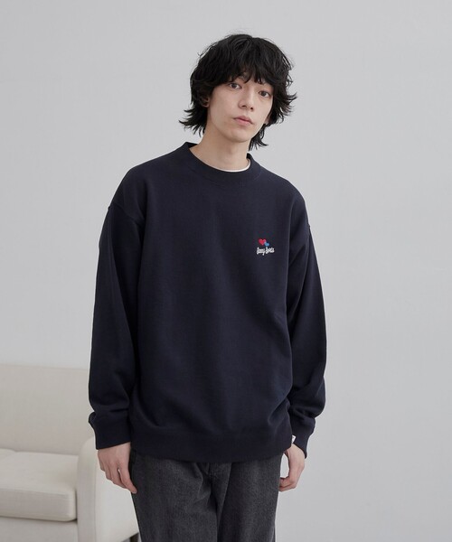coen(コーエン)の「SunnySports(サニースポーツ)別注 ワンポイントハート刺繍スウェット(スウェット・メンズ・ホワイト/クリーム/ネイビー・M/L/XL)」の18枚目の写真