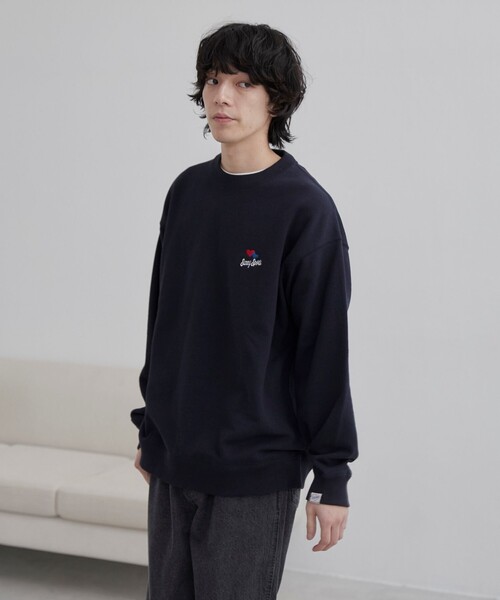 coen(コーエン)の「SunnySports(サニースポーツ)別注 ワンポイントハート刺繍スウェット(スウェット・メンズ・ホワイト/クリーム/ネイビー・M/L/XL)」の20枚目の写真