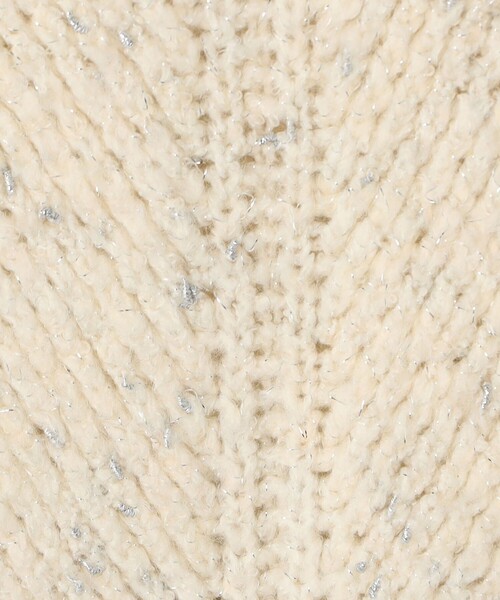 NOLLEY'S LIGHT（ノーリーズライト）の「ラメノットヤーンプルオーバーニット（ニット/セーター・レディース・サックスブルー/オフホワイト/ライトグレー・38）」の4枚目の写真