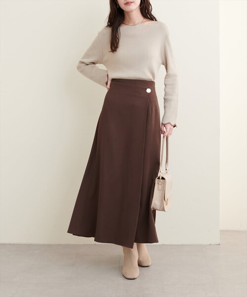 natural couture(ナチュラルクチュール)の「袖口配色スカラップニット(ニット/セーター・レディース・オフホワイト/グレー/ライトベージュ/サックスブルー/パープル系その他/ピンク/ネイビー・FREE)」の10枚目の写真