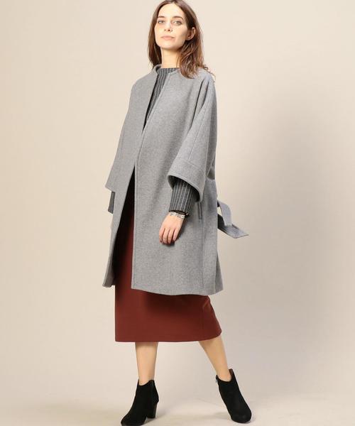 BEAUTY&YOUTH UNITED ARROWS（ビューティーアンドユースユナイテッドアローズ）の「BY メルトンソリッドラップコート◆（その他アウター・レディース・ライトグレー・フリー）」の5枚目の写真