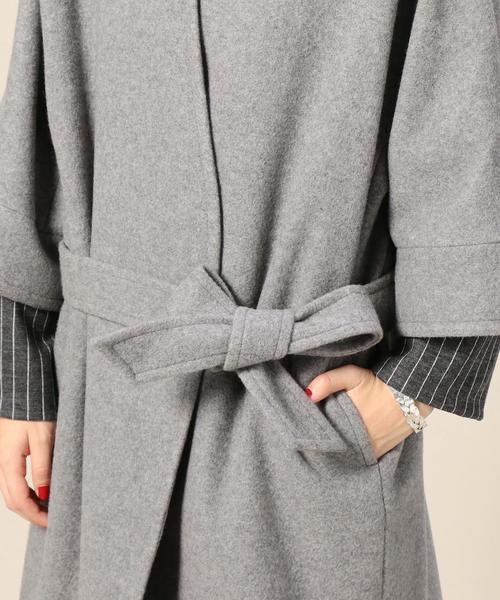 BEAUTY&YOUTH UNITED ARROWS（ビューティーアンドユースユナイテッドアローズ）の「BY メルトンソリッドラップコート◆（その他アウター・レディース・ライトグレー・フリー）」の7枚目の写真