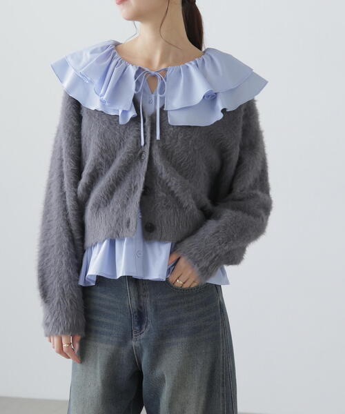 FREE'S MART(フリーズマート)の「◆Vネックシャギーカーディガン(カーディガン/ボレロ・レディース・ホワイト/レッド/グレー・FREE)」の22枚目の写真