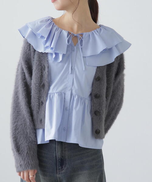 FREE'S MART(フリーズマート)の「◆Vネックシャギーカーディガン(カーディガン/ボレロ・レディース・ホワイト/レッド/グレー・FREE)」の20枚目の写真