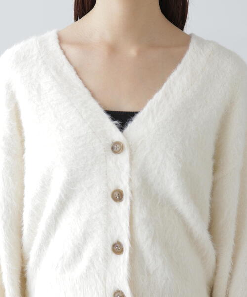 FREE'S MART(フリーズマート)の「◆Vネックシャギーカーディガン(カーディガン/ボレロ・レディース・ホワイト/レッド/グレー・FREE)」の12枚目の写真