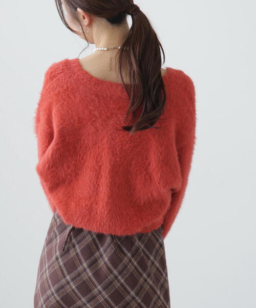 FREE'S MART(フリーズマート)の「◆Vネックシャギーカーディガン(カーディガン/ボレロ・レディース・ホワイト/レッド/グレー・FREE)」の14枚目の写真