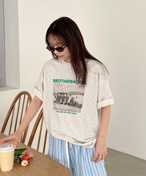tシャツ ミニ裏毛フレンチTee レディース ap retro tシャツ 「USAコットン」ミニ裏毛フレンチスリーブ