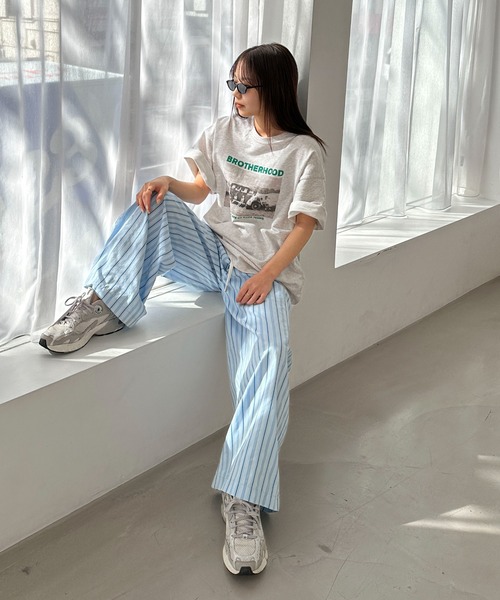 PILIT（ピリット）の「PHOTO プリント ミニ裏毛tee（Tシャツ