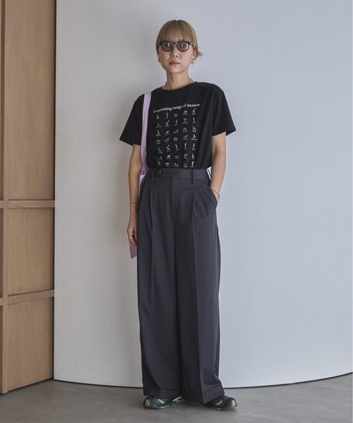 feepur(フェピュール)の「モノクロイラストTee(Tシャツ/カットソー・レディース・チャコールグレー/オフホワイト・MEDIUM)」の7枚目の写真