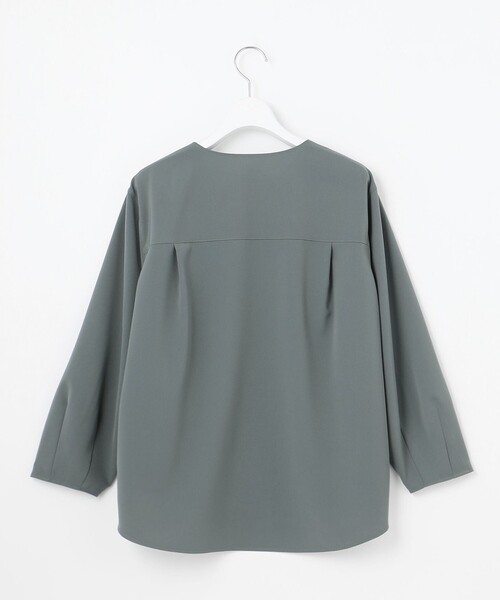 23区 S（ニジュウサンクチイサイサイズ）の「【洗える】2WAYストレッチツイル ブラウス（シャツ/ブラウス・レディース・モスグリーン系/ネイビー系/ベージュ系/ブラック系・32）」の10枚目の写真
