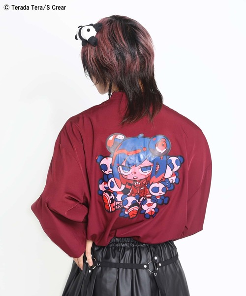 SPINNS(スピンズ)の「『寺田てら×SPINNS 第二弾』 チャイナシャツ(シャツ/ブラウス・レディース・ブラック/バーガンディー・ONESIZE)」の1枚目の写真