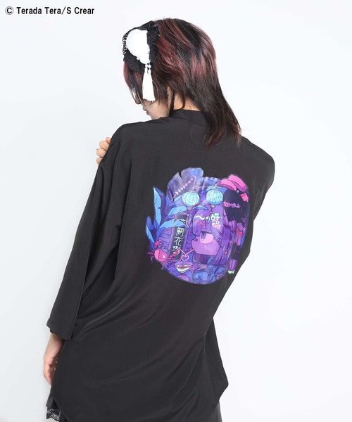 SPINNS(スピンズ)の「『寺田てら×SPINNS 第二弾』 チャイナシャツ(シャツ/ブラウス・レディース・ブラック/バーガンディー・ONESIZE)」の2枚目の写真