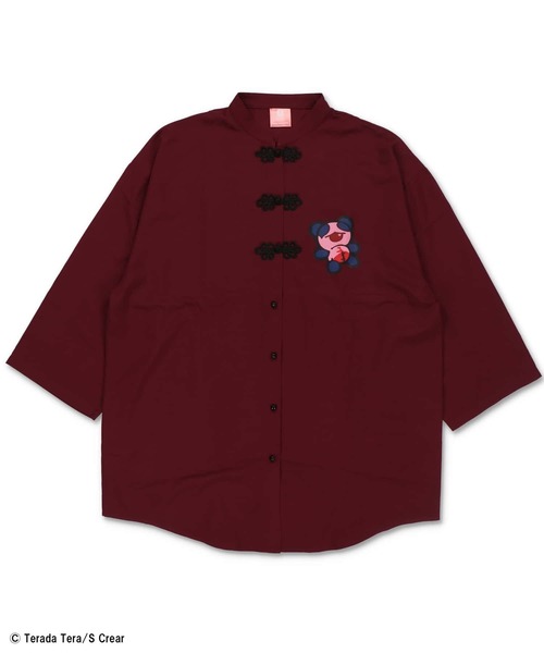 SPINNS(スピンズ)の「『寺田てら×SPINNS 第二弾』 チャイナシャツ(シャツ/ブラウス・レディース・ブラック/バーガンディー・ONESIZE)」の16枚目の写真