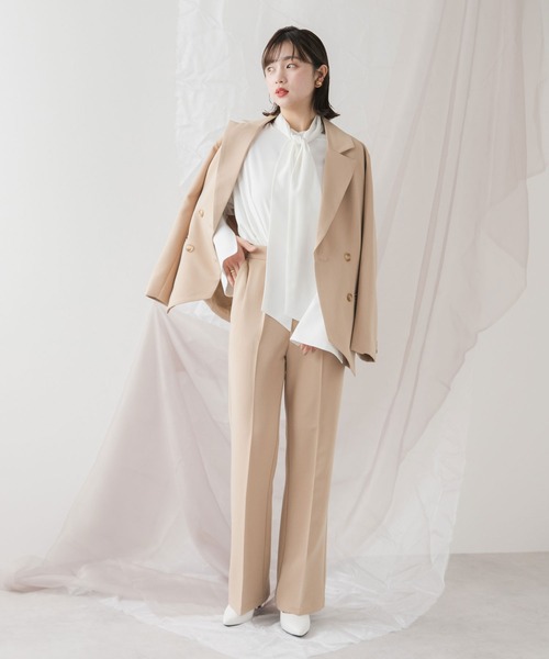 rectangle(レクタングル)の「リボンタイロングカフスブラウス(シャツ/ブラウス・レディース・ホワイト/ブルー/ブラック・MEDIUM/LARGE/X-LARGE/XX-LARGE)」の12枚目の写真