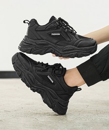 BENDER TOKYO | ボリュームソール 厚底 テックスニーカー レースアップ ローカット アグリーシューズ(スニーカー)