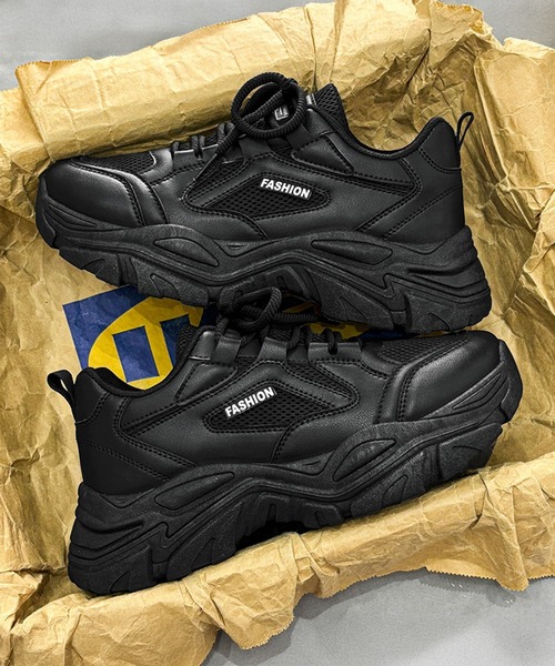 ボリュームソール 厚底 ローテク ダッドスニーカー レースアップ