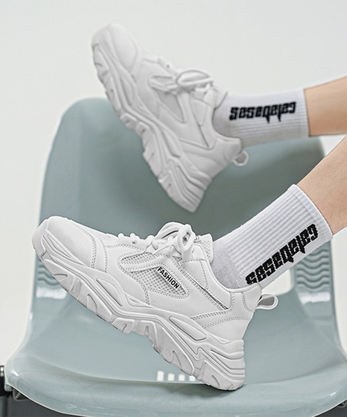 BENDER TOKYO（ベンダートウキョウ）の「ボリュームソール 厚底 テックスニーカー レースアップ ローカット アグリーシューズ（スニーカー・メンズ・ホワイト/ブラック/ベージュ・26.0cm/27.0cm/25.0cm）」の18枚目の写真