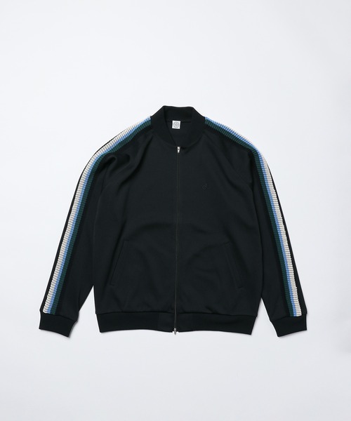 The DUFFER of ST.GEORGE（ザダファーオブセントジョージ）の「TRACK JACKET JERSEY（ジャージ・メンズ・ブラック/ダークブラウン・S/M）」の2枚目の写真