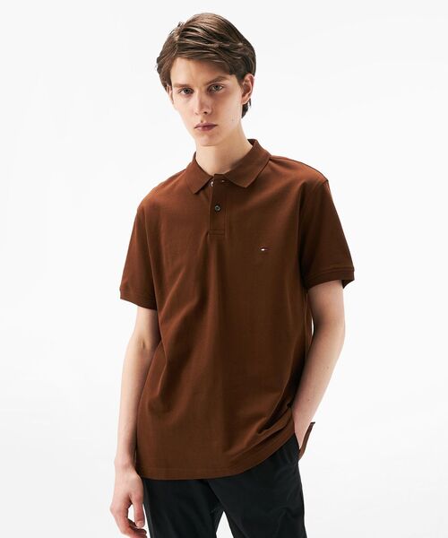 TOMMY HILFIGER（トミーヒルフィガー）の「シーズナルレギュラーポロシャツ（ポロシャツ・メンズ・ブルー/ブラウン/グリーン/ライトグリーン/オリーブ/サンドベージュ/オレンジ/ベージュ/レッド/ネイビー・LARGE/MEDIUM/SMALL/X-LARGE）」の2枚目の写真
