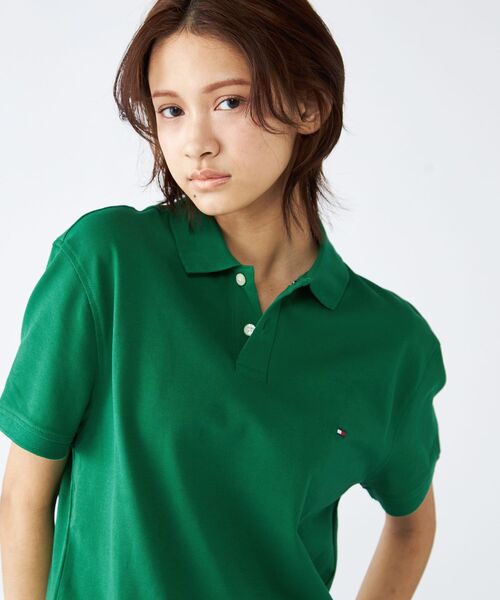 TOMMY HILFIGER（トミーヒルフィガー）の「シーズナルレギュラーポロシャツ（ポロシャツ・メンズ・ブルー/ブラウン/グリーン/ライトグリーン/オリーブ/サンドベージュ/オレンジ/ベージュ/レッド/ネイビー・LARGE/MEDIUM/SMALL/X-LARGE）」の5枚目の写真
