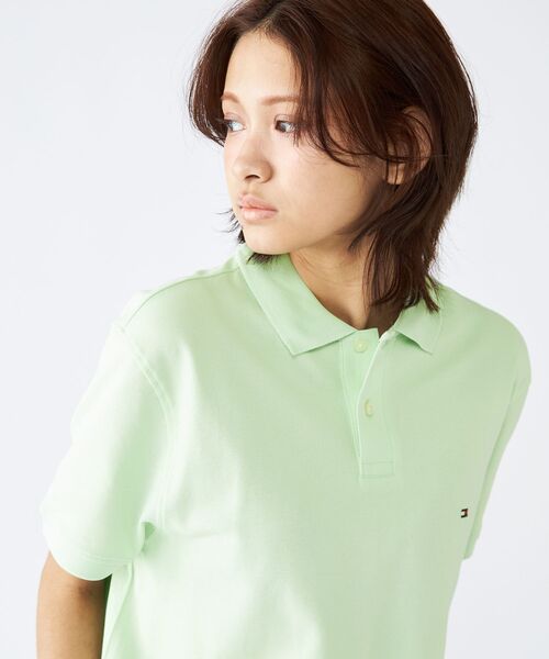 TOMMY HILFIGER（トミーヒルフィガー）の「シーズナルレギュラーポロシャツ（ポロシャツ・メンズ・ブルー/ブラウン/グリーン/ライトグリーン/オリーブ/サンドベージュ/オレンジ/ベージュ/レッド/ネイビー・LARGE/MEDIUM/SMALL/X-LARGE）」の6枚目の写真
