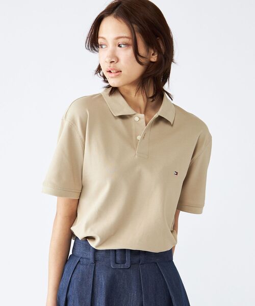 TOMMY HILFIGER（トミーヒルフィガー）の「シーズナルレギュラーポロシャツ（ポロシャツ・メンズ・ブルー/ブラウン/グリーン/ライトグリーン/オリーブ/サンドベージュ/オレンジ/ベージュ/レッド/ネイビー・LARGE/MEDIUM/SMALL/X-LARGE）」の3枚目の写真
