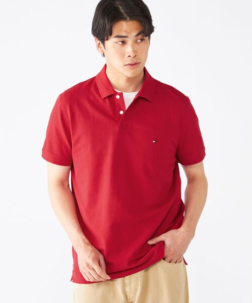 TOMMY HILFIGER（トミーヒルフィガー）の「シーズナルレギュラーポロシャツ（ポロシャツ・メンズ・ブルー/ブラウン/グリーン/ライトグリーン/オリーブ/サンドベージュ/オレンジ/ベージュ/レッド/ネイビー・LARGE/MEDIUM/SMALL/X-LARGE）」の22枚目の写真
