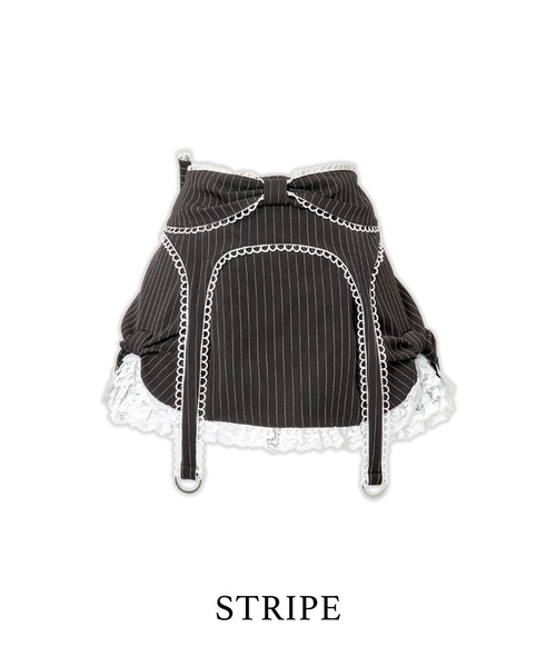 Side ribbon & frill back ribbon skirt（スカート）｜AVENCHUMU