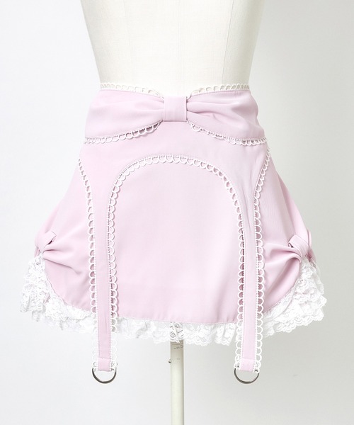 Side ribbon & frill back ribbon skirt（スカート）｜AVENCHUMU