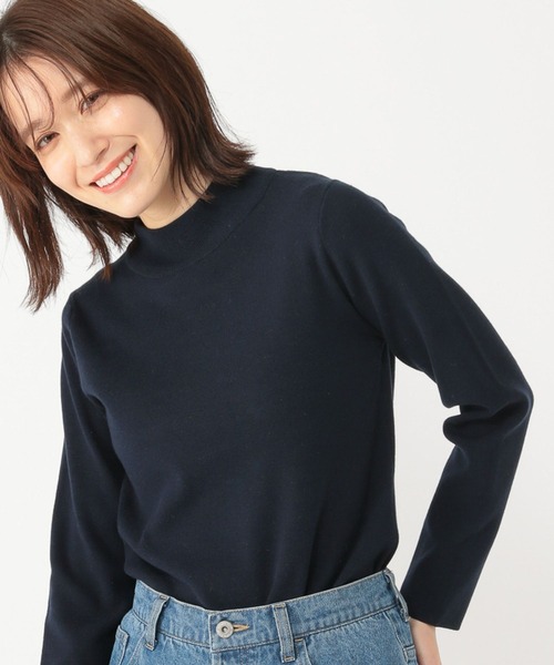 studio CLIP(スタディオクリップ)の「14ゲージ総針ハイネックプルオーバー(ニット/セーター・レディース・アイボリー/ベージュ/ネイビー/イエロー・MEDIUM/LARGE)」の3枚目の写真