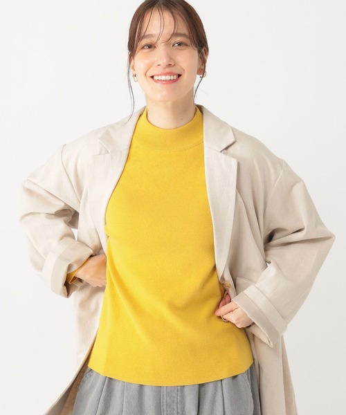 studio CLIP(スタディオクリップ)の「14ゲージ総針ハイネックプルオーバー(ニット/セーター・レディース・アイボリー/ベージュ/ネイビー/イエロー・MEDIUM/LARGE)」の17枚目の写真