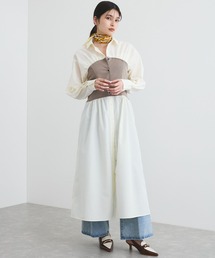 VIS（ビス）の「【洗える】ビスチェドッキングライクワンピース（シャツワンピース）」