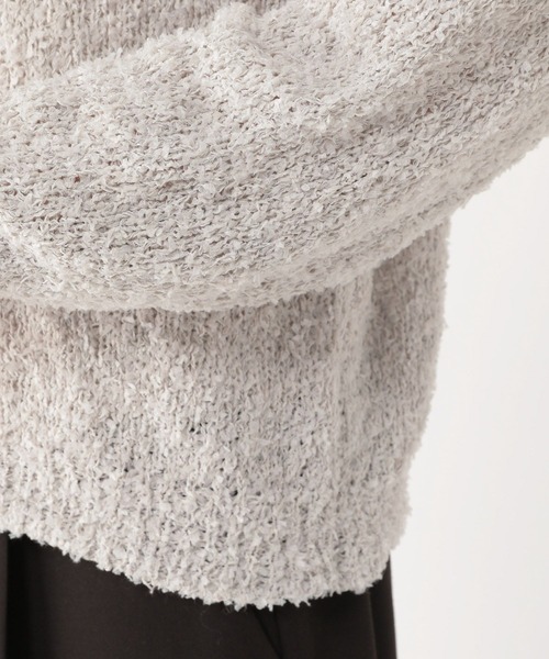 studio CLIP（スタディオクリップ）の「リボンヤーン襟付きプルオーバー（ニット/セーター・レディース・オフホワイト/ライトグレー・FREE）」の14枚目の写真