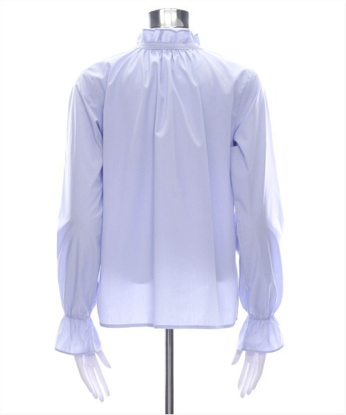 CLEAR BASIC（クリアベーシック）の「キャンディースリーブフリルブラウス[オフィスカジュアル リボン]≪CLEAR BASIC≫（シャツ/ブラウス・レディース・オフホワイト/サックスブルー/ブラック・F/FREE）」の10枚目の写真
