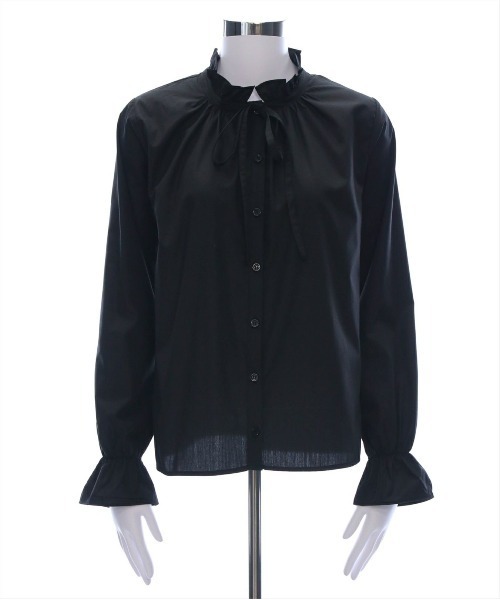 CLEAR BASIC（クリアベーシック）の「キャンディースリーブフリルブラウス[オフィスカジュアル リボン]≪CLEAR BASIC≫（シャツ/ブラウス・レディース・オフホワイト/サックスブルー/ブラック・F/FREE）」の19枚目の写真