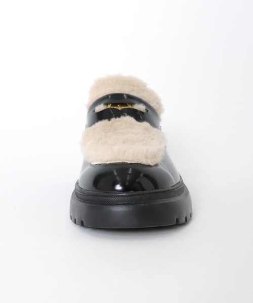 Chiaki Katagiri（チアキカタギリ）の「ファー付ボリュームソールコインローファー【CHIAKI KATAGIRI】（ローファー・レディース・ブラック・38/39/36/37）」の6枚目の写真