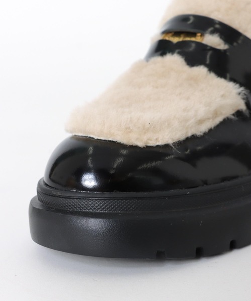 Chiaki Katagiri（チアキカタギリ）の「ファー付ボリュームソールコインローファー【CHIAKI KATAGIRI】（ローファー・レディース・ブラック・38/39/36/37）」の7枚目の写真