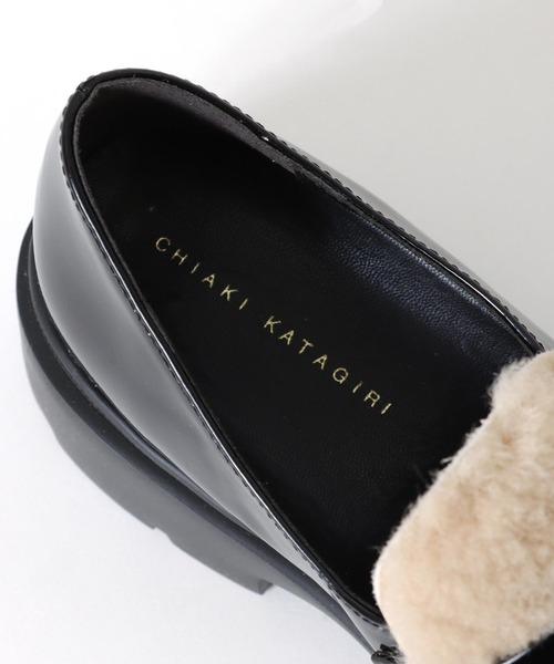 Chiaki Katagiri（チアキカタギリ）の「ファー付ボリュームソールコインローファー【CHIAKI KATAGIRI】（ローファー・レディース・ブラック・38/39/36/37）」の9枚目の写真