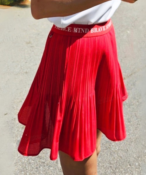 セットアップ可能】FIERCEロゴ 消しプリーツスカート ゴルフウェア